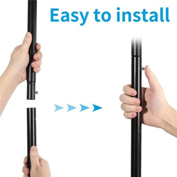 Simple Standard 2 Double Rod Clothing Metal Garment Rack (Black) - Picture 4 of 6